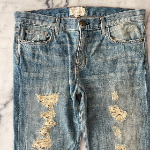 Current Elliott 'The Boyfriend' Denim in Tattered Destroyed - Picture 2 of 12